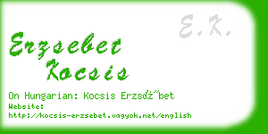 erzsebet kocsis business card